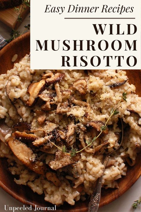 Vegetarian Mushroom Risotto, Dried Mushroom Risotto, Wild Mushroom Risotto Recipes, Porcini Mushroom Risotto, Mushroom Rissoto Recipe, Oyster Mushroom Risotto, Wild Mushroom Risotto, Rissoto Recipes Easy Mushroom, Risotto Mushroom