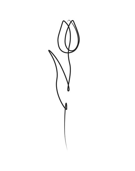 Minimalistic Line Art, Lineart Sketch, One Line Tattoo, Tulip Tattoo, Chirstmas Decor, Tato Henna, Line Art Flowers, Minimalist Line Art, Line Art Tattoos