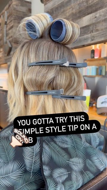 Ray Hornback Bob Haircutting Education on Instagram: "I love using these @frommpro curlers and rubberized clips to set in some volume on my bobs. Great style for a night out or a wedding. It only took a few minutes to get this style ready to go. Would you try this style?👇🏼 Let me know if you like it?" Styling A Bob Haircut Tutorial, Velcro Curlers Short Hair, Volume With Straightener, Adding Volume To Straight Hair, How To Curl Curtain Bangs With Curler, How To Curl A Bob Haircut, Curl Short Bob, Curling A Bob Haircut, Great Clips Haircut