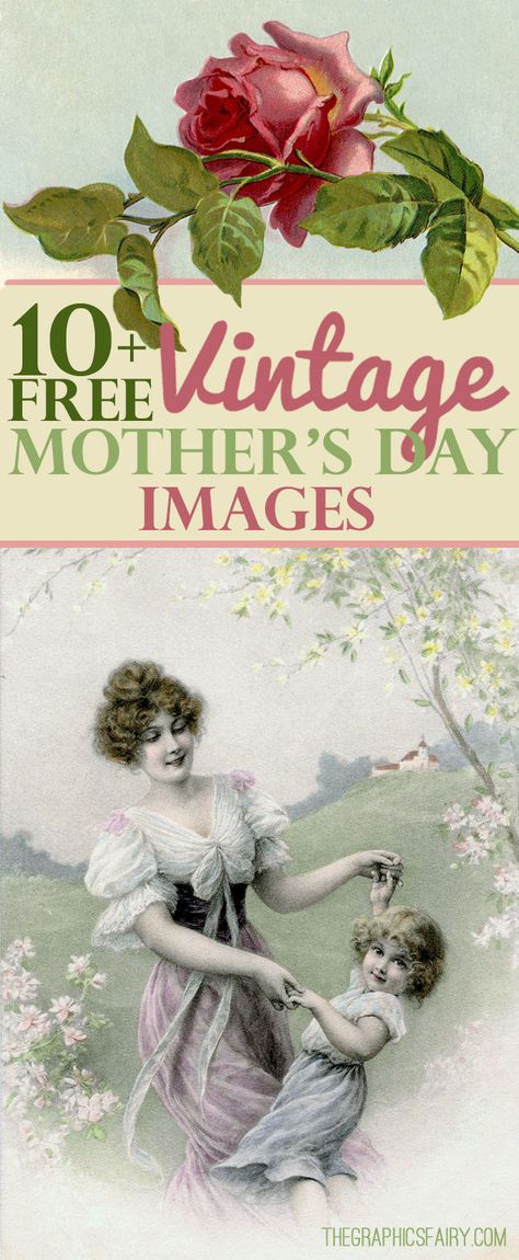 10 Free vintage Mother's Day Images! So many pretty Graphics to use on Mother's Day Cards and Crafts! Mother And Child Images, Mother's Day Images, Happy Mothers Day Images, Mother's Day Printables, Mothers Day Images, Mother Images, Etiquette Vintage, Free Vintage Printables, Free Printable Art