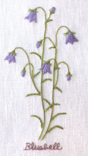 Bluebell Embroidery Pattern, Embroidery Bluebells, Bluebells Embroidery, Embroidered Bluebells, Bluebell Embroidery, Embroidery Designs Floral, Bluebell Flower, Diy Embroidery Designs, Hand Embroidery Patterns Flowers