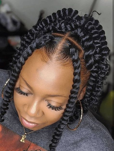 Trending Passion Twist Hair Styles for Pretty Ladies. - Stylish Naija | Twist braid hairstyles, Twist hairstyles, Braids for short hair Passion Twist On Kids, Passion Twists Natural Hair, Black Lady Hairstyles, Short Passion Twists Hairstyle, Braid Styles For Kids, Passion Twists Braids, Short Twist Braids Hairstyles, Passion Twist Braids, Short Passion Twists