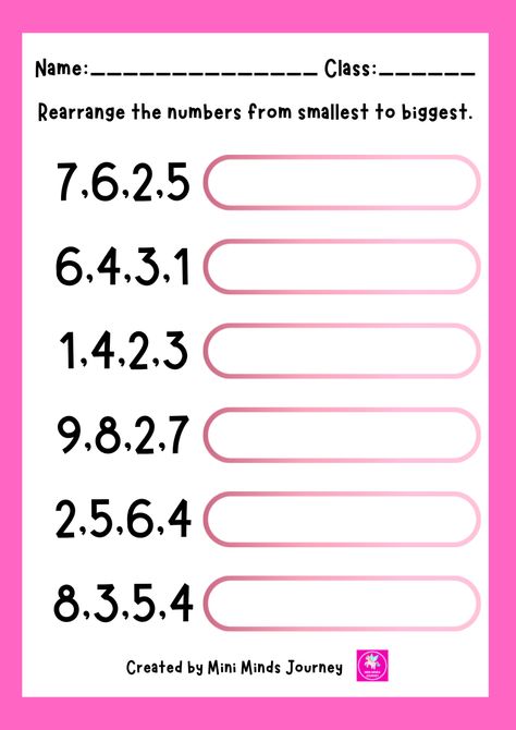 Math pre concept basic maths kindergarten maths fun worksheet maths worksheet for kids toddlers nursery kindergarten jkg lkg moms parents Teachers school activity sheet free printable worksheets Small To Big Worksheet, Big Numbers Worksheets, Maths Worksheet For Lkg, Lkg Maths Worksheets, Maths Kindergarten, Basic Math Worksheets, Maths Fun, Easy Math Worksheets, Lkg Worksheets