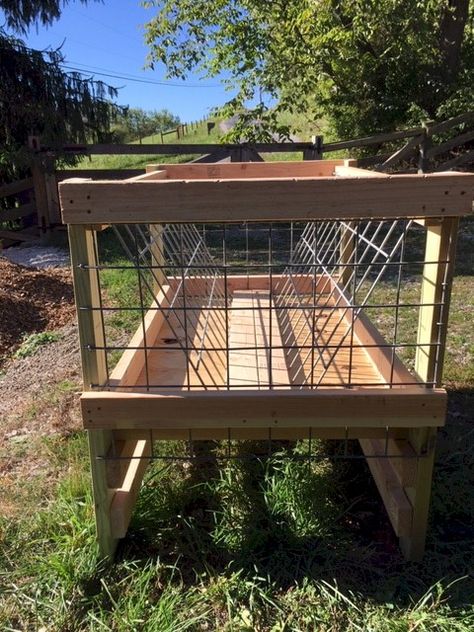 Building a Small Hay Feeder Using Premier’s Wire Panels – RightWingKnitJob Diy Cow Feeder, Goat Hay Feeder Ideas, Diy Hay Feeder For Goats, Cow Feeder, Diy Hay Feeder, Sheep Feeders, Goat Hay Feeder, Hay Feeder For Horses, Cattle Feeder