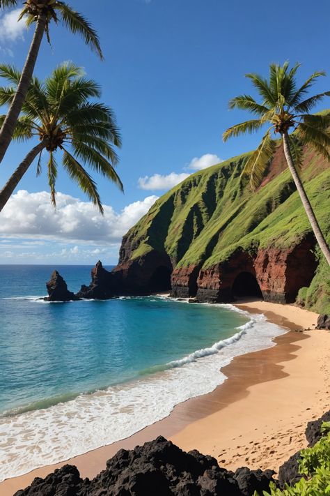 Uncover the Hidden Beauty of North Lanai 🌴 Lanai Island, Pretty Views, Hawaii Art, Hidden Beauty, Secluded Beach, Relaxing Vacations, Hawaii Island, The Hustle, Natural Scenery