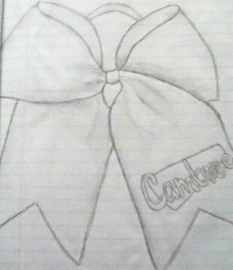 My white cheer bow. Cheer Sketches, Cheer Drawings Easy, Cheer Bow Drawing, Cheerleading Drawings, Cheer Drawings, Cheerleader Drawing, Cheerleader Art Drawing, Cheerleader Sketch, Castle Crafts