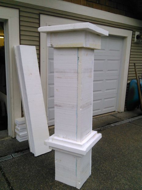 Halloween Cemetery Entry Pillars Diy Cemetery Pillars, Halloween Cemetery Pillars, Diy Halloween Cemetery Pillars, Halloween Cemetery Columns Diy, Mausoleum Halloween Diy, Cemetery Archway Diy, Diy Cemetery Entrance, Diy Halloween Pillars, Halloween Pillars