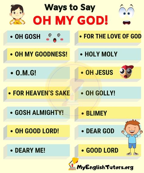 45 Alternative Ways to Say OH MY GOD! in English - My English Tutors English Terminology, Samuel Drake, One Word Instagram Captions, Gain Knowledge, Grammar Humor, Other Ways To Say, Reading Unit, Learning English For Kids, Descriptive Words