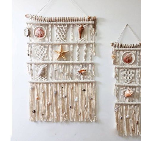 DIY EASY Macrame WALL HANGING - Wall Decoration Ideas Macrame With Shells Wall Hanging, Macrame And Shells, Macrame Sailboat Wall Hanging, Beach Macrame Wall Hangings, Coastal Macrame Wall Hanging, Macrame Shell Wall Hanging, Macrame With Shells, Large Macrame Wall Hanging Diy, Coastal Macrame