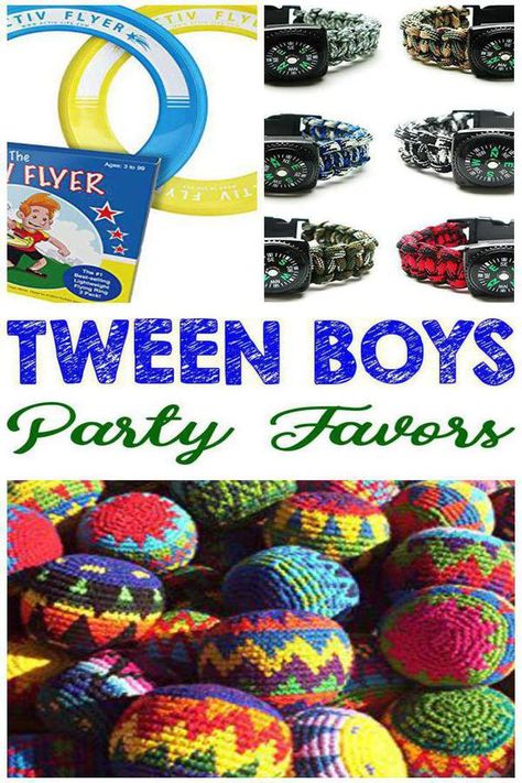 Having a tween boys party and looking for some fun and great ideas for the kids to take home as party favors? We have gathered up some of the best tween boys party favor ideas. Boy Birthday Favors, Boys 8th Birthday, 13th Birthday Boys, Teen Party Favors, Boys Birthday Party Favors, Party Favor Ideas, Pool Party Kids, Pool Party Favors