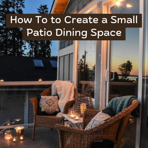 Here are a few of my favorite inexpensive Small Patio Dining Space Ideas Small Patio Dining Ideas, Dining Space Ideas, Tiny Apartment Balcony, Small Outdoor Dining, Outdoor Dining Rooms, Outdoor Dining Ideas, Inexpensive Patio, Easy Patio, Diy String Lights