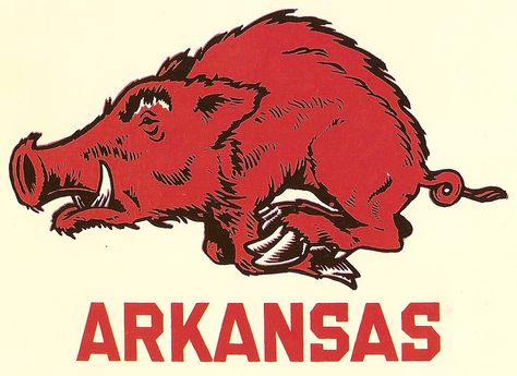 arkansas razorbacks football | cause we re from arkansas 1960s arkansas razorback football cheer Michigan State Logo, Arkansas Football, Arkansas Razorbacks Football, Woo Pig Sooie, Pumpkin Stencil, Horse Logo, Postcard Art, College Logo, Baby Pigs