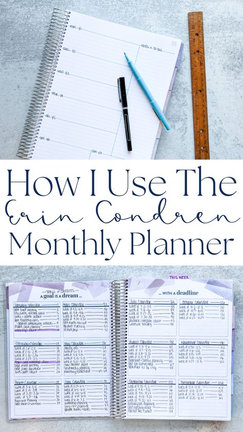 How I use an Erin Condren monthly planner with added note pages to run my business, my blog, and my life. Monthly Notebook Ideas, Erin Condren Monthly Planner Notes Pages, Erin Condren Notebook Ideas, Organizing Planner Ideas, Lined Notebook Planner Ideas, Erin Condren Life Planner Monthly Dashboard Ideas, Erin Condren Daily Planner Ideas, Erin Condren Notes Pages Ideas, Erin Condren Monthly Planner Ideas