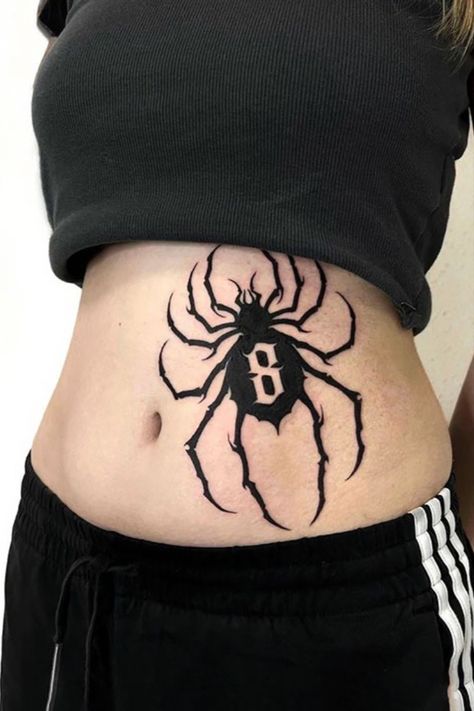 Phantom Troupe Feitan Spider Tattoo, Phantom Troupe 8 Tattoo, Stomach Tattoos Spider, Anime Tattoos Hunter X Hunter Spider, Phantom Troupe Spider Tattoo Shizuku, Phantom Spider Tattoo, Spider Number 8 Hunter X Hunter Tattoo, Phantom Gang Spider Tattoo, Phantom Troop Tattoo Spider