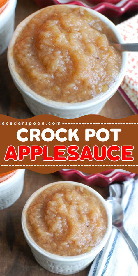 Savor the season with our best slow-cooker applesauce recipe! This delicious fall recipe is made easy with apple sauce in the Instant Pot and delivers a fresh, tart flavor in every bite. Pin this cozy crockpot dish perfect for autumn gatherings! Homemade Applesauce Crockpot, Baked Applesauce, Apple Snack Recipes, Crockpot Applesauce Recipe, Crock Pot Applesauce, Applesauce Recipes, Homemade Applesauce Recipes, Slow Cooker Applesauce, Crockpot Applesauce