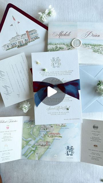 Elisabeth Stuckey | Stationer on Instagram: "If you’re planning a full weekend of events for your wedding, these gatefold maps are SO fun to include in your invite suite 🤩

Guests have all the info they need in one place alongside a fun little map to see where each event will take place 🗺️

We are now booking late 2024 and all 2025 wedding months! It’s never to early to inquire - our schedule fills fast & we love having as much time as possible for your design process to ensure everything turns out perfect ✨

Link in bio to learn more about our packages & prices 💌

Planning @shannonwellingtonweddings 
Venue @yachtclubstoneharbor 
Artwork @me_and_mary_shop 

Custom Wedding Invitations | Stone Harbor Weddings | Yacht Club of Stone Harbor | Watercolor Map | Wedding Map | Stone Harbor | Coa Map Stone, Invite Suite, Map Wedding, Harbor Wedding, 2025 Wedding, Yacht Wedding, Stone Harbor, Now Booking, Wedding Map