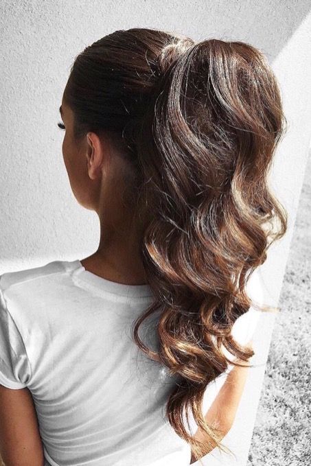 Fancy Ponytail, Cute Ponytail Hairstyles, Curled Ponytail, Tail Hairstyle, Luxy Hair Extensions, Elegant Ponytail, Perfect Ponytail, High Ponytail Hairstyles, Pageant Hair