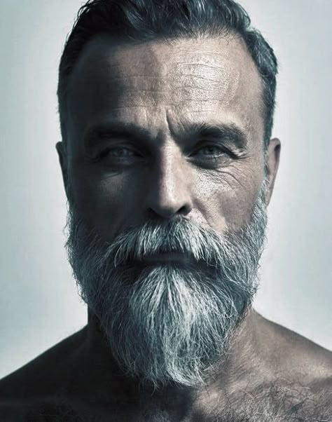 60 Grey Beard Styles For Men - Distinguished Facial Hair Ideas Beard Styles Shape, Ducktail Beard, Beard Trend, Long Beard Styles, Beard Gifts, Beard Shapes, Beard Styles Short, Best Beard Styles, Grey Beards