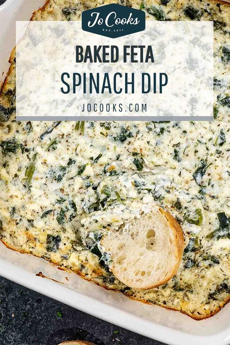 Clean Lunches, Feta Cheese Dip Recipes, Baked Dip Recipes, Best Spinach Dip, Feta Cheese Dip, Creamy Spinach Dip, Baked Dips, Football Appetizers, Feta Cheese Recipes