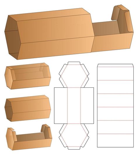 Packing Box Design, Box Packaging Templates, Karton Design, Templat Kotak, Packaging Die Cut, Kraftangan Prasekolah, Pola Kotak, Paper Box Diy, Paper Box Template