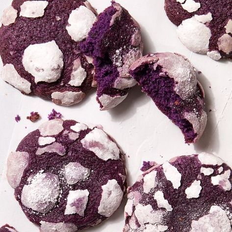 Ube Crinkles Cookies Recipe, Ube Crinkle Cookies, Ube Crinkles, Apple Cider Cookies, Dinner Recipes Keto, Pecan Crusted Chicken, Cool Whip Cookies, Crinkle Cookies Recipe, Keto Dinner Recipes