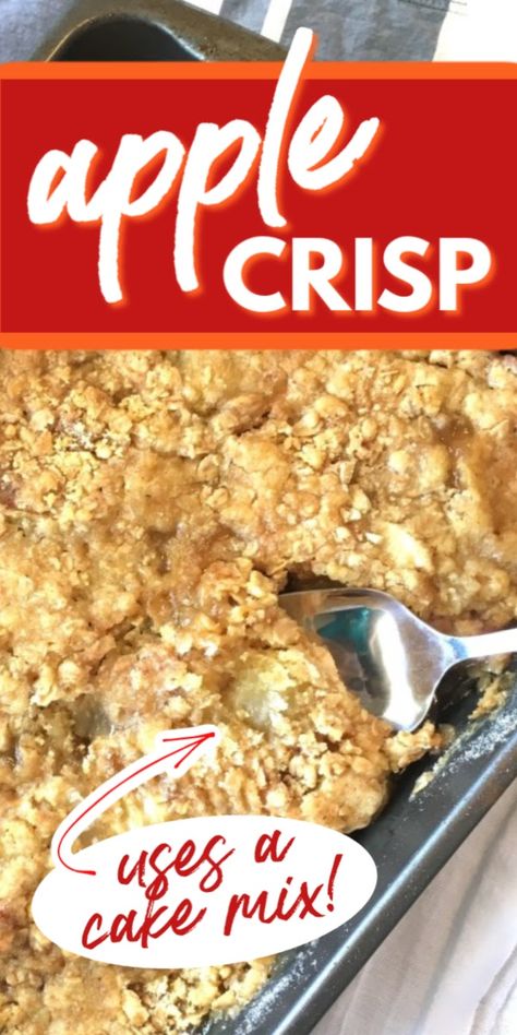 Apple Oatmeal Crisp, Old Fashioned Apple Crisp, Apple Crisp Pie, Oatmeal Crisp, Baked Apple Dessert, Recipes Using Cake Mix, Easy Apple Crisp Recipe, Apple Crisp Recipe, Apple Crisp Easy