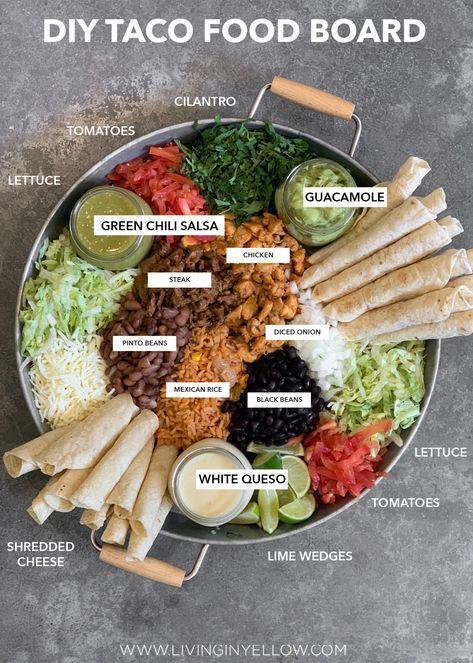 Taco Charcuterie Board Ideas, Build Your Own Taco Bar, Taco Charcuterie Board, Taco Charcuterie, Build Your Own Taco, Taco Bar Wedding, Taco Board, Taco Platter, Street Taco