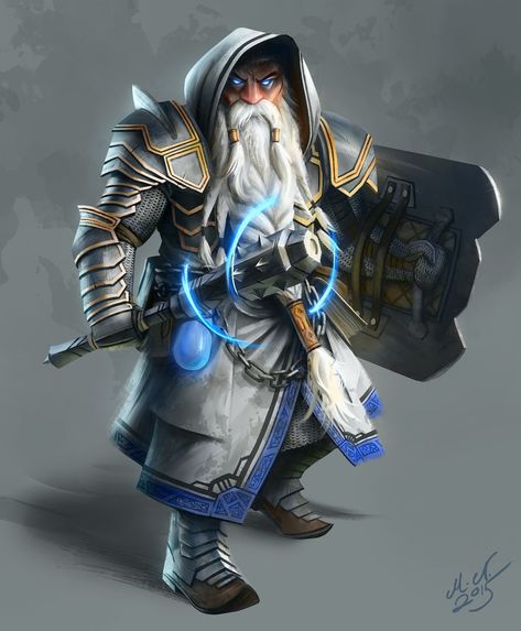 Dwarf Cleric, Magnus Norén on ArtStation at https://www.artstation.com/artwork/P6JQ8 Dnd Cleric, Creature Fantasy, Illustration Fantasy, Pathfinder Character, Heroic Fantasy, Fantasy Races, Dungeons And Dragons Characters, Fantasy Warrior, Arte Fantasy