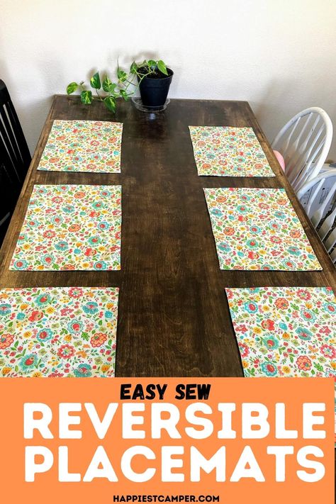 Tela, Patchwork, Placemats Sewing, Diy Placemats Fabric, Easy Placemats, Reversible Placemats, Diy Placemats, Christmas Sewing Projects, Sewing Machine Projects