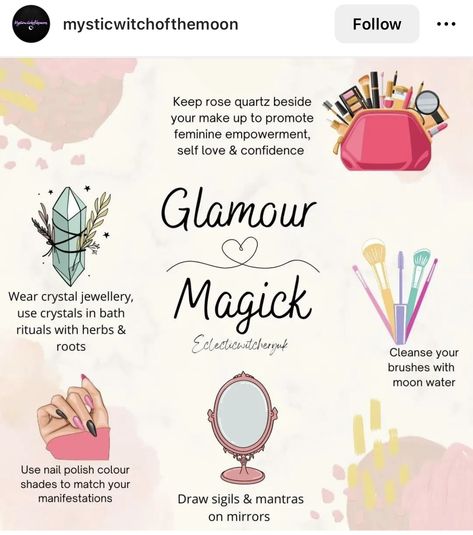 Perfume Spells Witchcraft, How To Be Magical, Glamour Witch Aesthetic, Glamor Witch, Glamour Witchcraft, Glamor Magic, Hyperfeminine Aesthetic, Witch's Altar, Glamour Witch