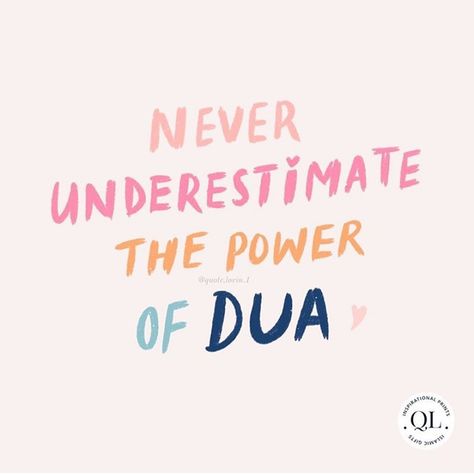 Quote Lovin' © on Instagram: “Never underestimate the power of dua 🤲🏼✨” Power Of Dua, Salah Prayer, Power Quotes, Sticker Design Inspiration, Short Islamic Quotes, Cute Inspirational Quotes, Favorite Book Quotes, Islamic Quotes Wallpaper, Funny Cartoon Quotes