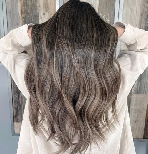 Asian Hair Balayage Ash, Brown Hair Ash, Hair Ash Brown, Ash Brown Hair With Highlights, Medium Ash Brown Hair, Ash Brown Hair Balayage, Ash Brown Ombre, Ash Brunette, Balayage Ash