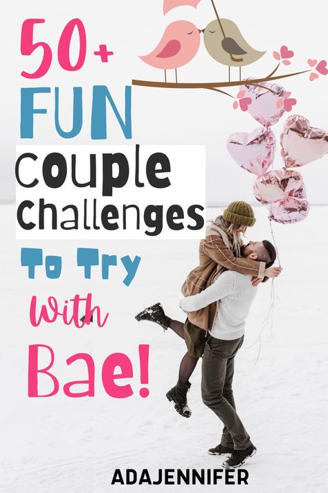 Fun couple challenges to try with bae that could be 30 day target challenges for married couples or Fun challenges for long distance couples with goal of improving their relationship or marriage. Challenge For Teens, Couples Long Distance, Marriage Challenge, Couples Challenges, Unique Date Ideas, Romantic Questions, Challenge Games, Week Challenge, Dating Divas