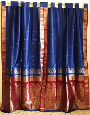 sari curtains Mehandi Function, Sari Curtains, Puja Ghar, Girl Curtains, Curtains Style, Indian Curtains, Home Lanterns, Diy Diwali Decorations, Bohemian Curtains