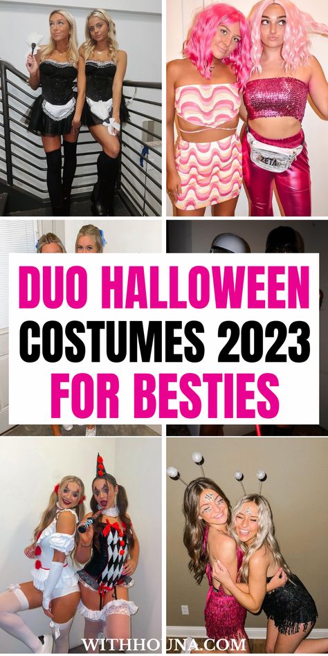 There is no better than getting a duo Halloween costume with your friend. These cute duo Halloween costumes 2023 are the best. We've got you everything from duo Halloween costumes bff, iconic duo Halloween costumes, cute duo Halloween costumes, duo Halloween costumes 2023, funny duo Halloween costumes, best friend duo Halloween costumes, unique duo Halloween costumes, best duo Halloween costumes, duo Halloween costume ideas, friend duo Halloween costumes, duo Halloween costumes couple, and more. Friend Duo Halloween Costumes, Iconic Duo Halloween, Best Friend Duo Halloween Costumes, Funny Duo Halloween Costumes, Cute Duo Halloween Costumes, Iconic Duo Halloween Costumes, Duo Halloween Costumes Bff, Best Duo Halloween Costumes, Costume Halloween Duo