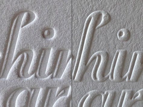 Embossing v. Deboss – Closeup Emboss Printing, Embossed Business Cards, Embossed Fabric, Business Stationary, Embossing Stamp, Cricut Expression, Embossed Printing, Maker Project, Photo Album Diy