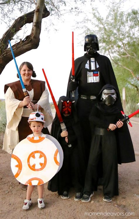 DIY Star Wars Costumes Bb8 Costume, Star Wars Family Costumes, Adult Costumes Diy, Disney Family Costumes, Star Wars Costumes Diy, Funny Kid Costumes, Diy Fantasia, Family Themed Halloween Costumes, Diy Star Wars