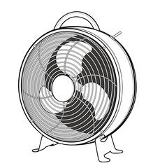 Electric fan vector illustration flat sketches Fan Drawing, Illustration Template, Illustration Flat, Flat Sketches, Electric Fan, Home Appliance, Art Drawings For Kids, Epic Art, Floor Fan