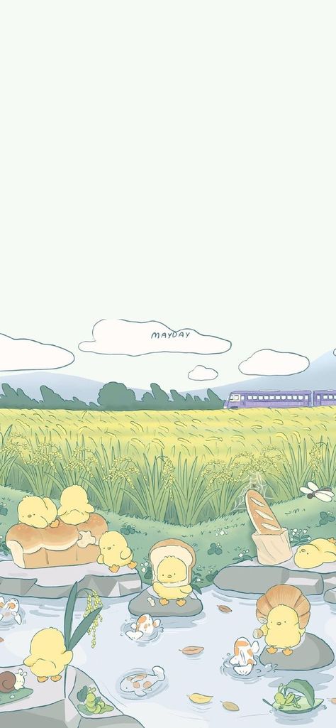 Iphone, Ducks, Kawaii, Wallpapers, Duck Wallpaper, Iphone Wallpaper Kawaii, Take A Break, Cute Cartoon Wallpapers, Cute Cartoon