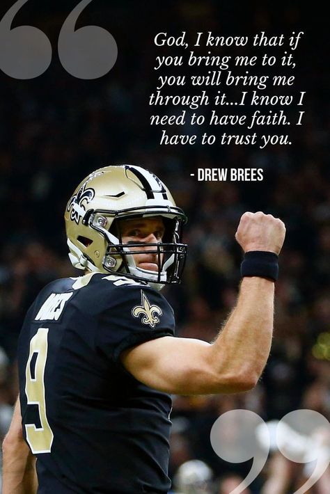 Christian Football Quotes, Football Wallpaper Nfl, Nfl Quotes, Injury Quotes, Player Quotes, Christian Athletes, Nfl Saints, Athlete Quotes, Nfl Football Art