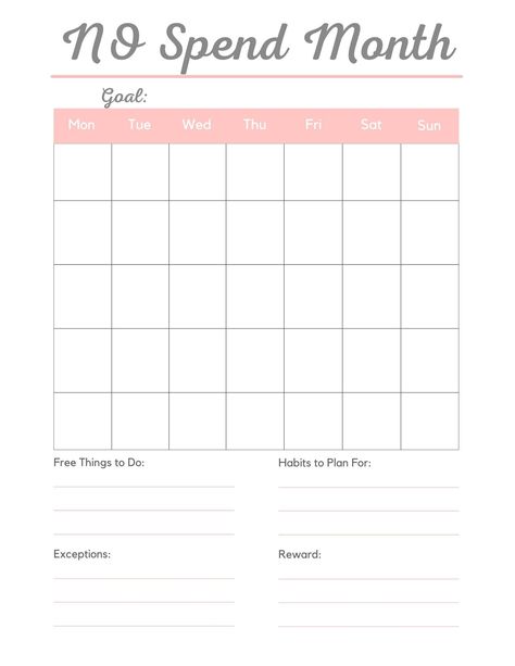 The Complete Guide To Your Best No Spend Month - The Savvy Sagittarius Budgeting No Spend Month, Financial Budget Planner, Month Challenge, No Spend, Money Saving Methods, No Spend Challenge, Financial Budget, Spending Tracker, Budget Planner Printable