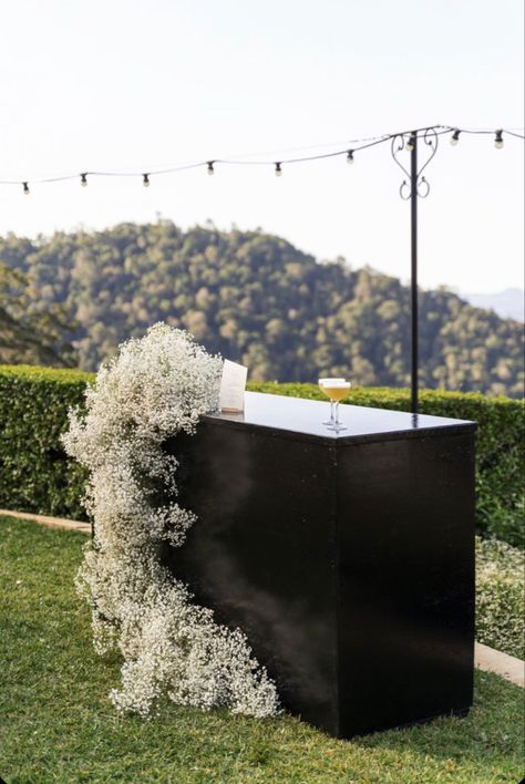 // t h e b o o z e Cocktail Hour Decor, Black And White Wedding Theme, Outdoor Cocktail, Cocktail Hour Wedding, White Wedding Theme, Future Wedding Plans, Neutral Wedding, Wedding Mood Board, Wedding Cocktails