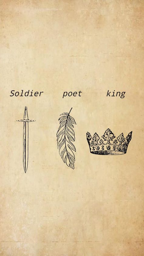 Soldier Poet King Tattoo, Poet Soldier King Aesthetic, Solider Poet King Art, Soldier Poet King Wallpaper, Soldier Poet And King, King Poet Soldier, Soldier Poet King Drawing, Soldier Poet King King Aesthetic, Soldier Poet King Aesthetic