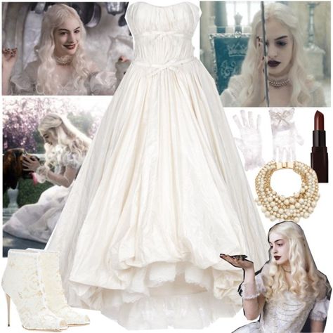 The White Queen by rainbowbaconcupcake on Polyvore featuring mode, Balenciaga, Dolce&Gabbana, Kate Spade, Monsoon, Laura Mercier, OPI, women's clothing, women's fashion and women Queen Inspired Outfits, White Queen Costume, Alice In Wonderland Outfit, The White Queen, Disney Bound Outfits, Queen Costume, Normal Girl, White Queen, Themed Outfits