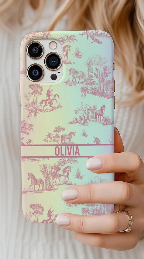 Rainbow Unicorn Toile Phone Case Unicorn Pro Max Plus Phone Case Cute Magsafe iPhone Case Custom Name Christmas Gift for Daughter Girl - Etsy Phone Case Cute, Name Christmas, Gifts For Christmas, Gift For Daughter, Rainbow Unicorn, Iphone Cover, Christmas 2024, Charlotte Nc, Custom Name