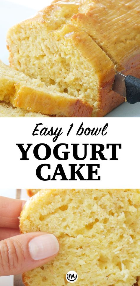 This moist yogurt cake with hints of lemon and fruity jam tastes delicious and it's super easy to make. Plus, it's loaded with yogurt and it's low sugar. #yogurtrecipes #cakerecipes #healthycakerecipes #lowsugardesserts #loafcakerecipes #easydesserts #poundcake #poundcakerecipesmoist Thermomix, Low Sodium Cake Recipes, Yogurt Dessert Recipes, Greek Yogurt Cake, Yogurt Bread, Low Sugar Desserts, Yogurt Dessert, Healthy Yogurt, Breakfast Meals