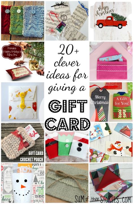 more than 20 clever ideas for giving a gift card #giftcardholder #giftcardcheer #easygiftsideas Diy Giftcards Ideas Christmas, Coworker Christmas Gift Card Ideas, Creative Gift Card Packaging Christmas, Gift Card With Candy, Ideas For Gift Cards For Christmas, Envelope For Gift Card, Presenting Gift Cards Cute Ideas, Cute Way To Gift Gift Cards, Cute Christmas Gift Card Ideas