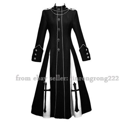 Great Shopping Nun Trial Gothic Dark Heavy Heavy Cross Tweed Coat Coat Autumn And Winter, Women's Coats, Jackets & Vests Nun Outfit, Goth Jacket, Belle Outfit, Coat Lining, Doctor Coat, Cloth Coat, Gothic Coat, Coat Autumn, Women Overcoat