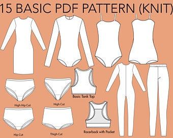 Basic Dress Pattern, Bodysuit Pattern, Knitting Blocking, Plus Size Sewing Patterns, Knit Dress Pattern, Plus Size Sewing, Basic Sewing, Pattern Dress Women, Dress Making Patterns