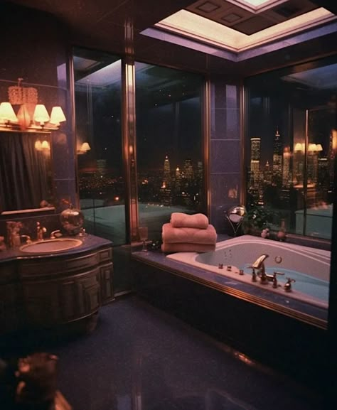 1980s Apartment, 1970s Luxury, 1980s Nyc, 80s Penthouse, Nyc 80s, 1980s Interior Design, Penthouse Decor, 90s Interior Design, Penthouse Aesthetic